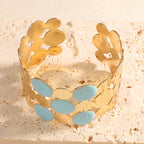 Ladies bracelet with intricate floral design Hapa Style