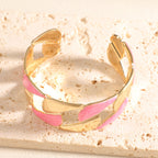 Women's Open Bangle with Elegant Leaf Design Hapa Style