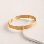 Ladies Open Bangle with Elegant Structure Design Hapa Style
