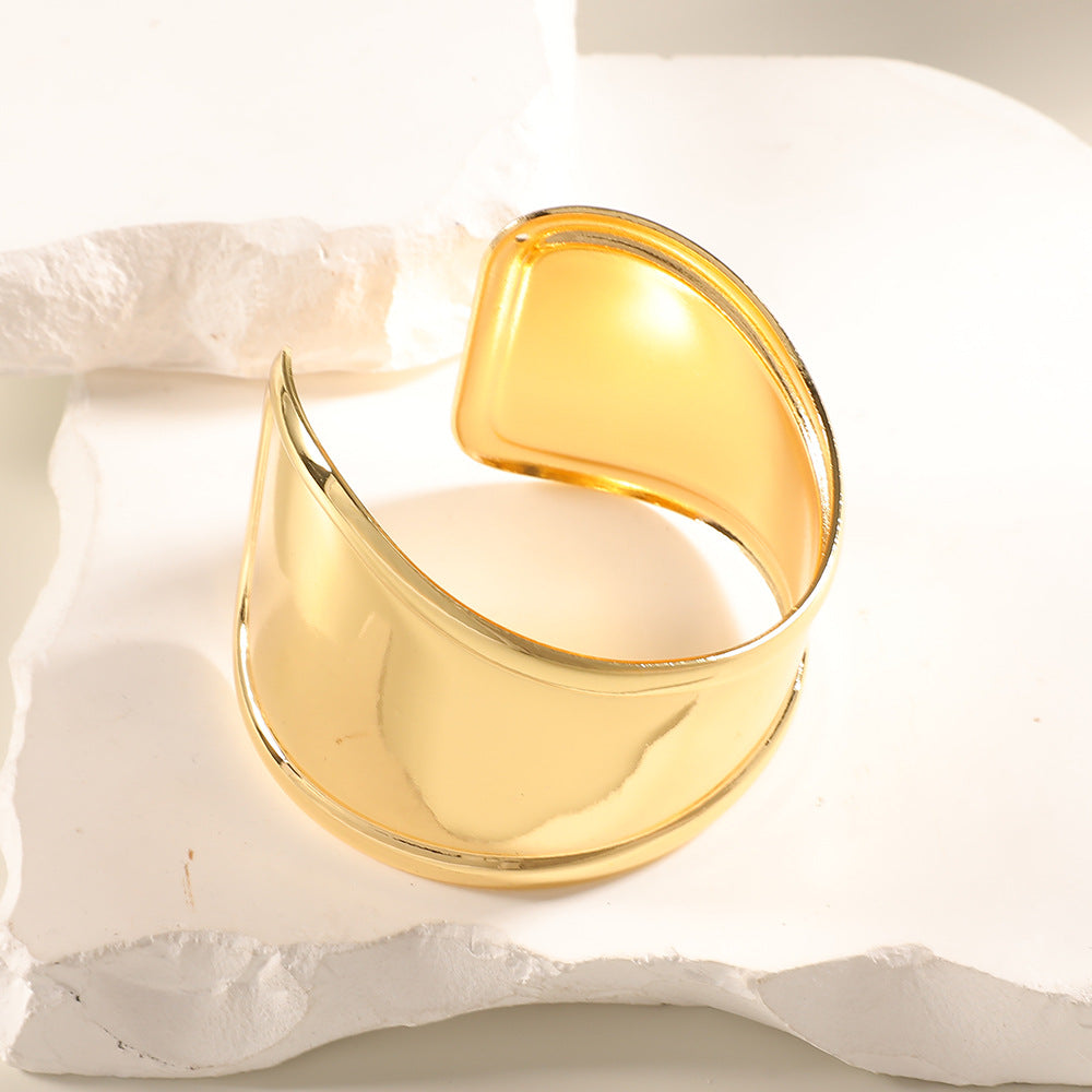 Women Open Bangle with Artistic Relief Design Hapa Style