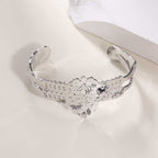 Women's Open Bangle in Modern Bamboo Design Hapa Style