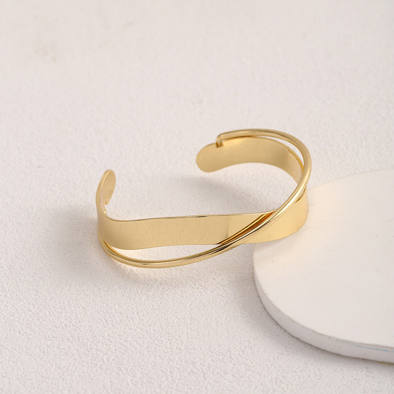 Women Open Bangle in Minimalist Design Hapa Style