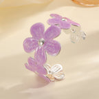 Women's bracelet made of high-quality metal with floral design Hapa Style