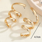 Women's Hanging Earrings with Elegant, Curved Design Hapa Style