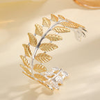 Ladies bracelet in elegant leaf design Hapa Style