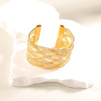 Women Open Bangle with Artistic Relief Design Hapa Style