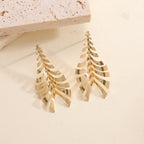 Women Hanging Earrings in Elegant Leaf Design Hapa Style