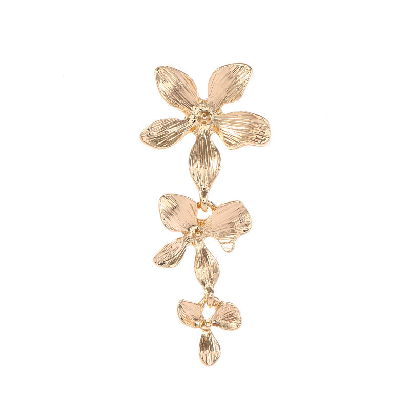 Women's Hanging Earrings with Floral Elements and Elegant Design Hapa Style