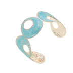 Women Open Bangle with artistic, multicolored design Hapa Style