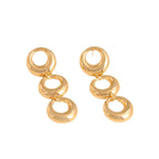 Women's Hanging Earrings with Modern, Geometric Elements Hapa Style