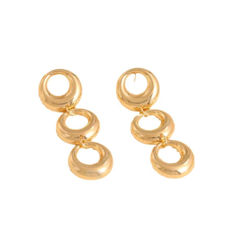 Women's Hanging Earrings with Modern, Geometric Elements Hapa Style