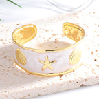 Women's Bangle with Maritime Shell and Starfish Design Hapa Style