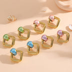 Women modern earrings with asymmetrical design Hapa Style