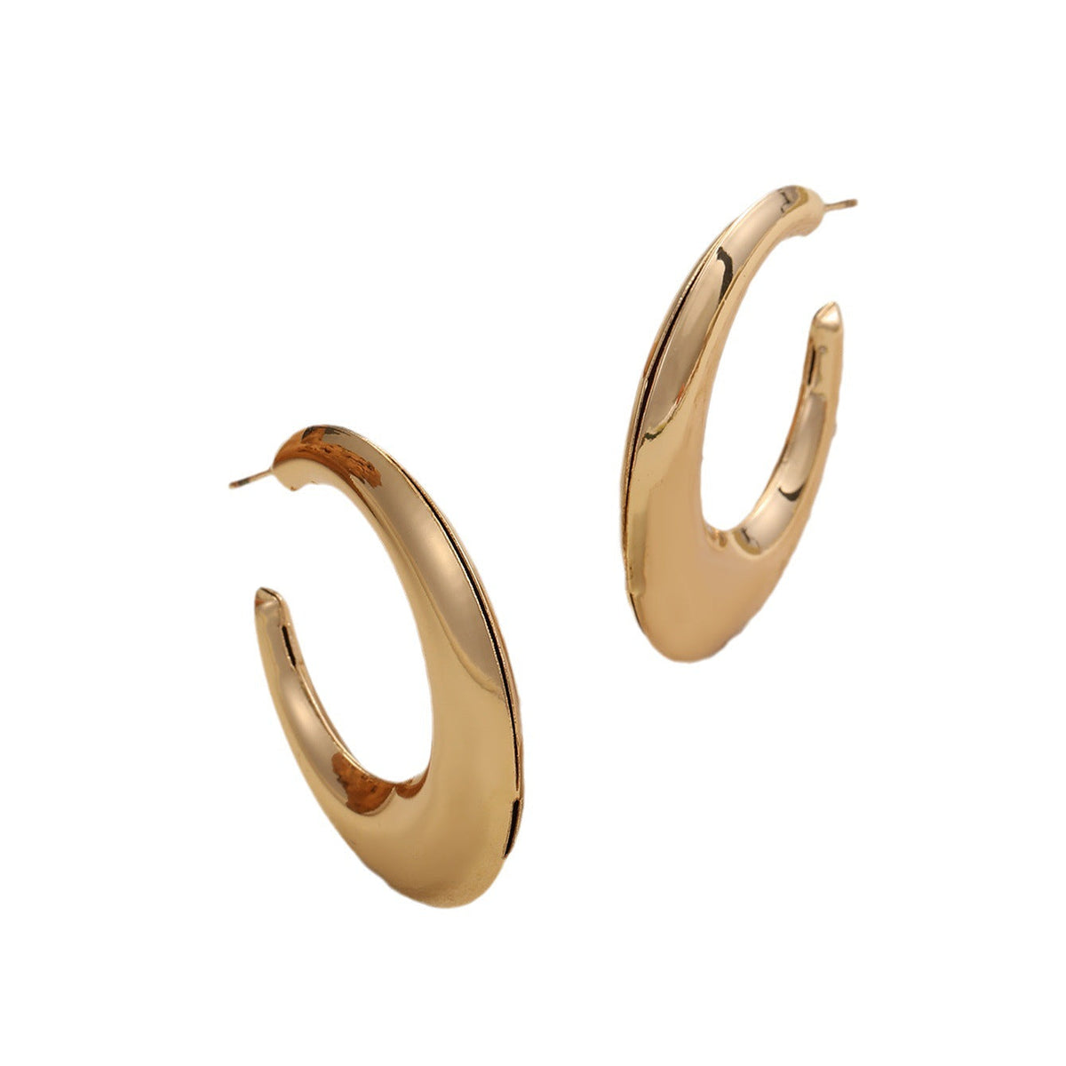 Women's Hanging Earrings in Modern Crescent Design Hapa Style