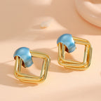 Women modern earrings with asymmetrical design Hapa Style