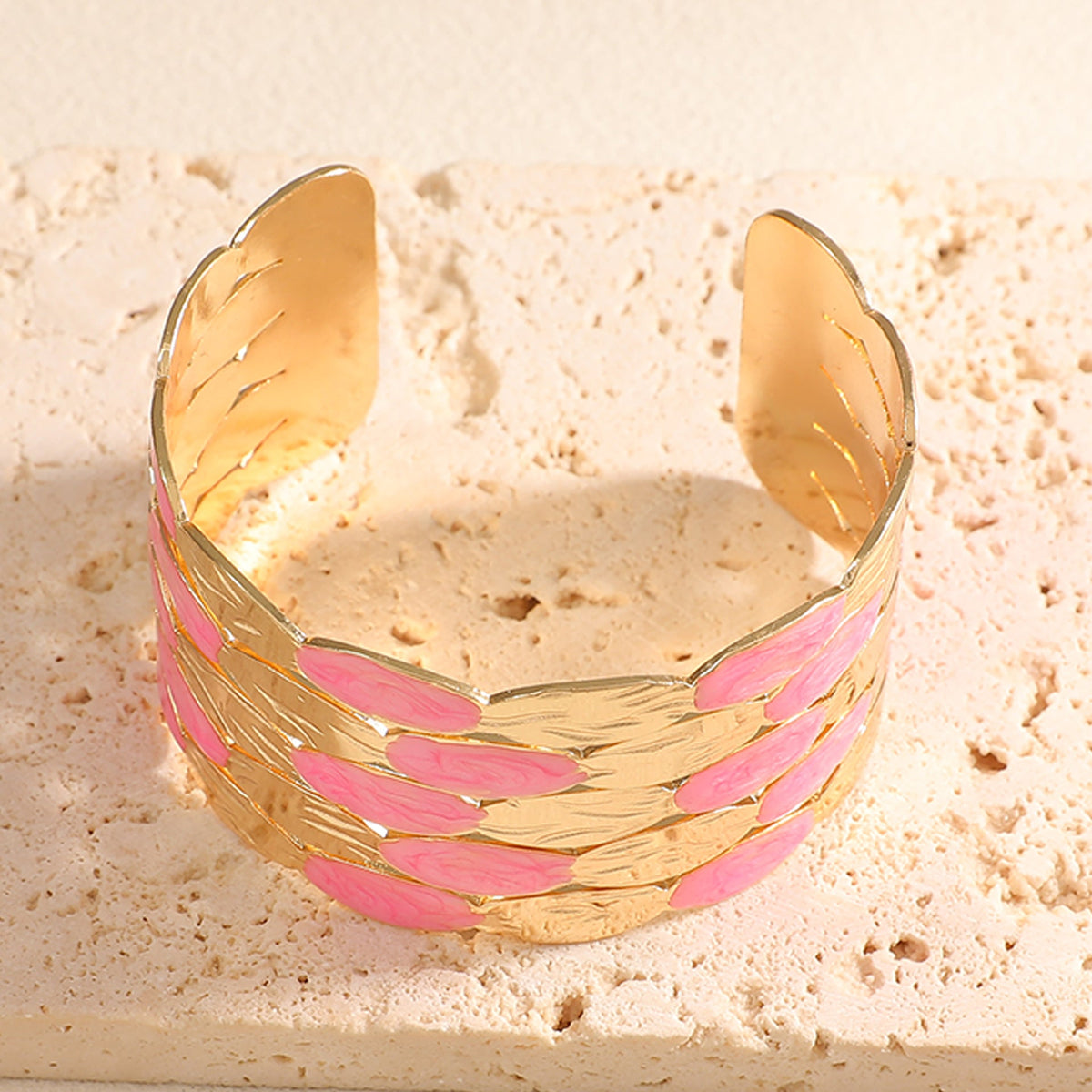 Ladies bracelet with intricate floral design Hapa Style