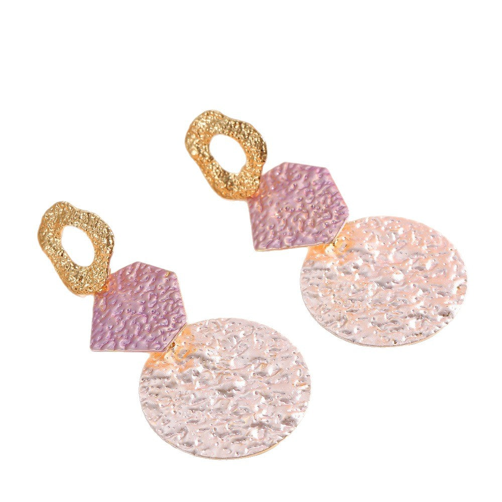 Women's Hanging Earrings with Modern Geometric Design Hapa Style