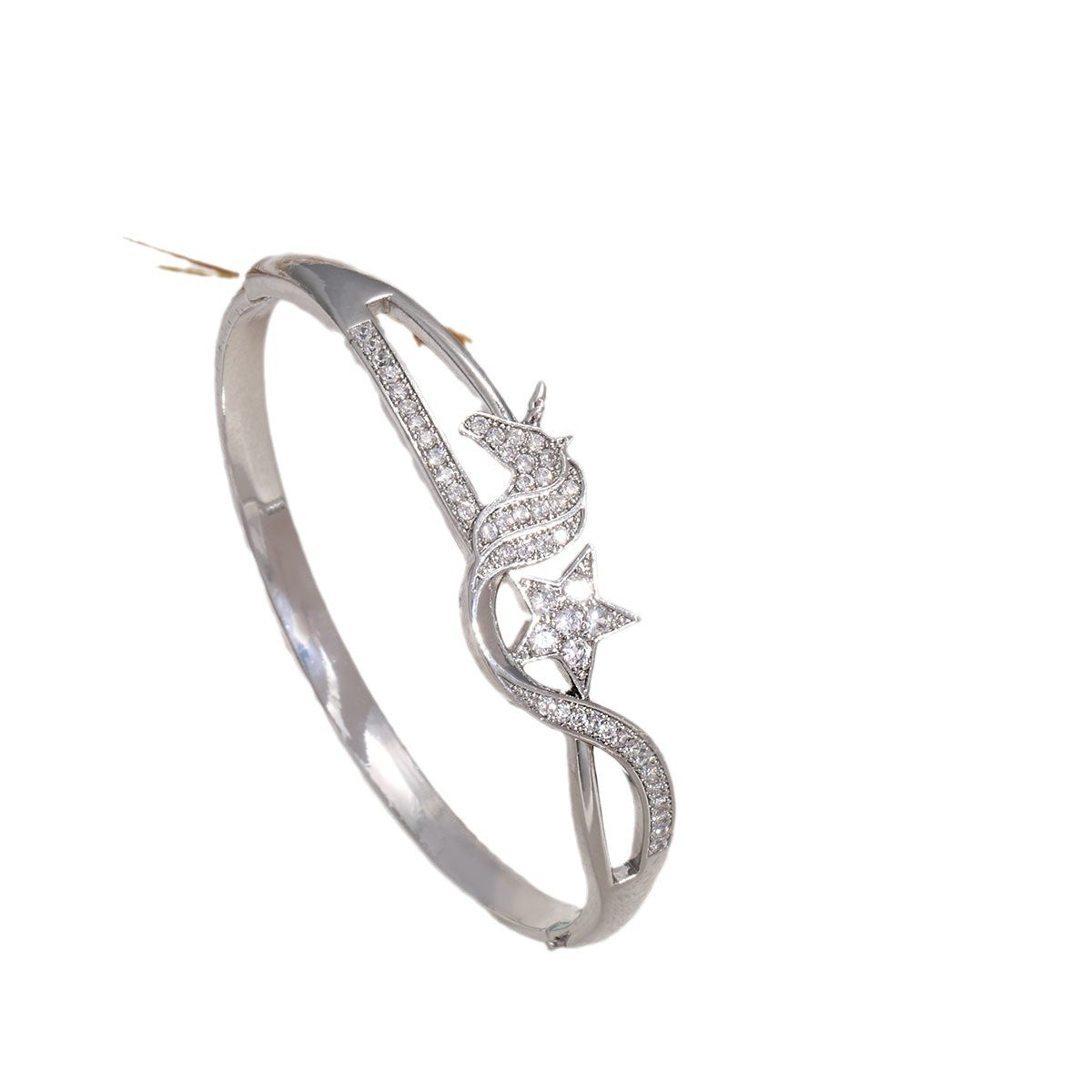 Ladies bracelet with elaborate infinity symbol and sparkling zirconia Hapa Style