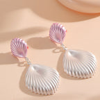 Ladies Hanging Earrings in Elegant Shell Design Hapa Style
