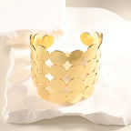 Women Open Bangle with Artistic Relief Design Hapa Style