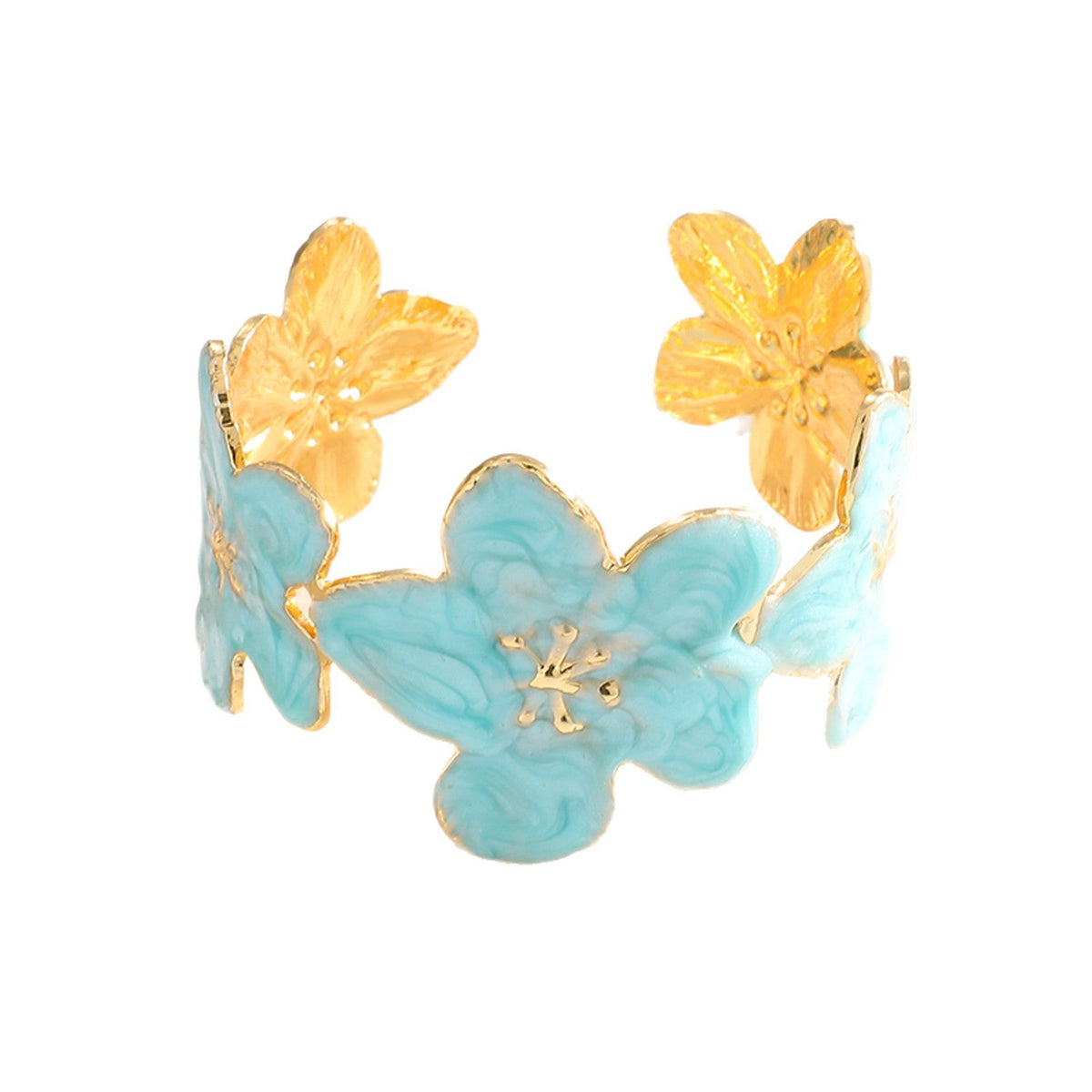 Ladies' bangle with floral motifs Hapa Style