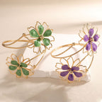 Ladies bracelet with artistic flower design Hapa Style