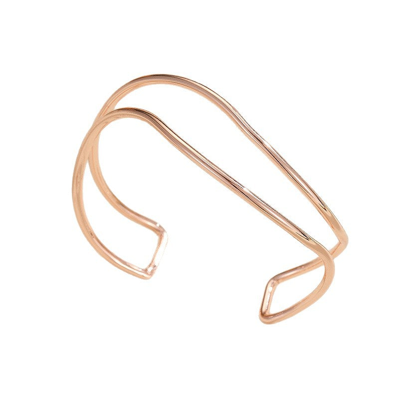 Women Open Bracelet with Curved Design Hapa Style