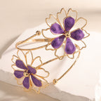 Ladies bracelet with artistic flower design Hapa Style