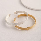 Ladies Open Bangle with Elegant Structure Design Hapa Style