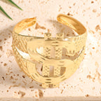 Ladies Open Bangle with Artistic Coral Pattern Hapa Style
