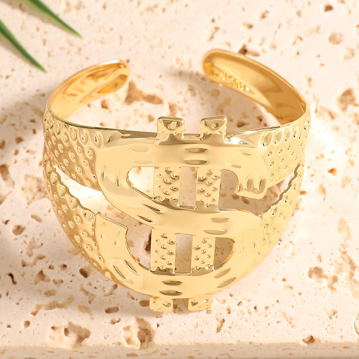 Ladies Open Bangle with Artistic Coral Pattern Hapa Style