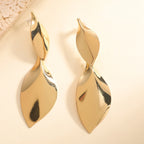 Women Hanging Earrings with Elegant Leaf Shape and Luxurious Finish Hapa Style