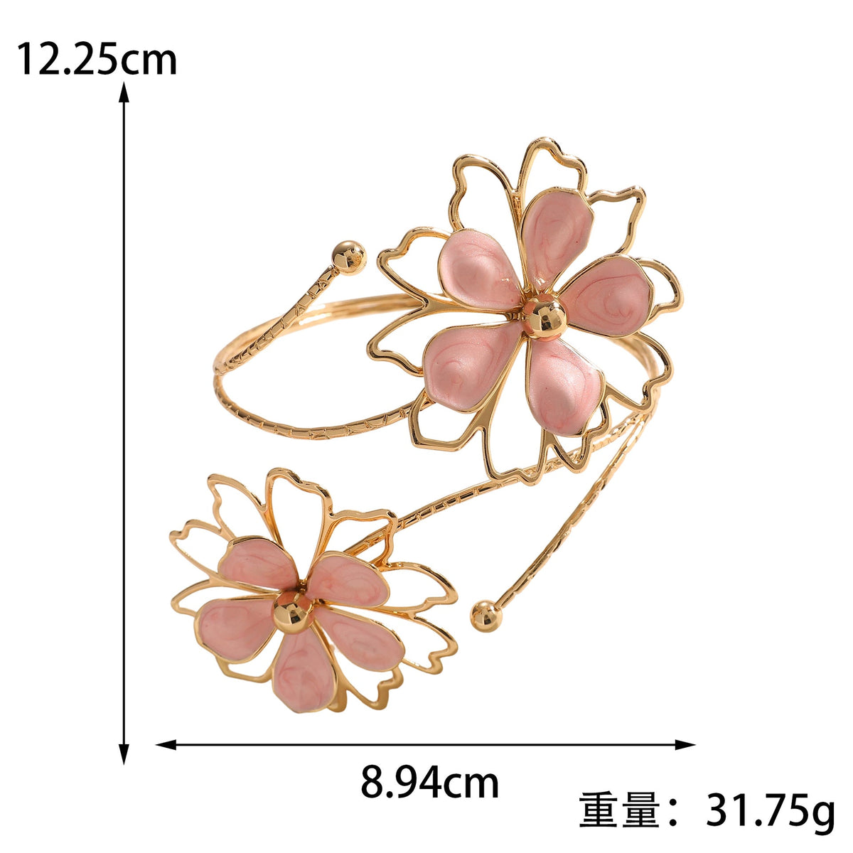 Ladies bracelet with artistic flower design Hapa Style