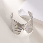 Women's Open Bangle with Elegant Wave Design Hapa Style
