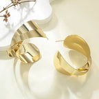 Women's Hanging Earrings in Elegant Wave Pattern Hapa Style
