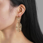 Women's Hanging Earrings in Artful Wire Design Hapa Style