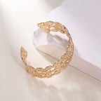 Women's Open Bangle in Modern Bamboo Design Hapa Style