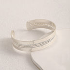 Ladies Open Bangle with Elegant Structure Design Hapa Style