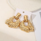 Ladies Hanging Earrings in Modern Rectangular Design Hapa Style