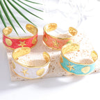 Women's Bangle with Maritime Shell and Starfish Design Hapa Style