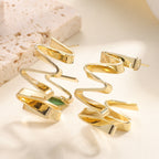 Women's Drop Earrings with Wavy Design Hapa Style
