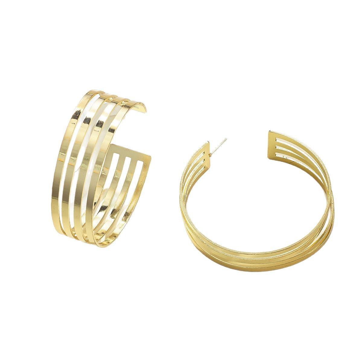 Women's Hanging Earrings in Elegant Wave Pattern Hapa Style