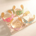 Women's bangle with floral flower pattern Hapa Style