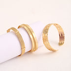 Ladies Open Bangle with Elegant Structure Design Hapa Style