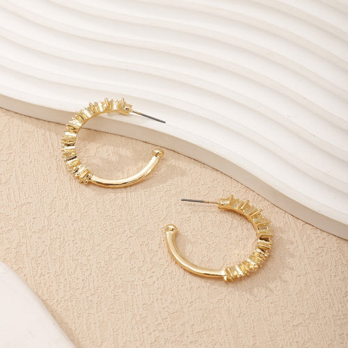 Ladies hoop earrings with intricate structures Hapa Style