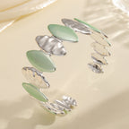 Women Open Bangle with Unique Textured Design Hapa Style