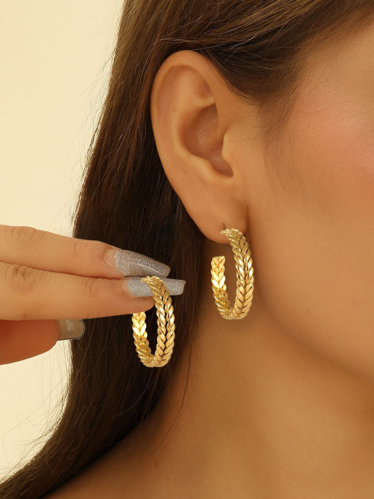 Women artistically designed hoops Hapa Style