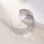 Women's Open Bangle with Elegant Wave Design Hapa Style