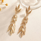 Women's Hanging Earrings with Elegant Leaf Design Hapa Style