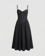 Women Elegant Long Dress with Fitted Silhouette and Flowing Skirt